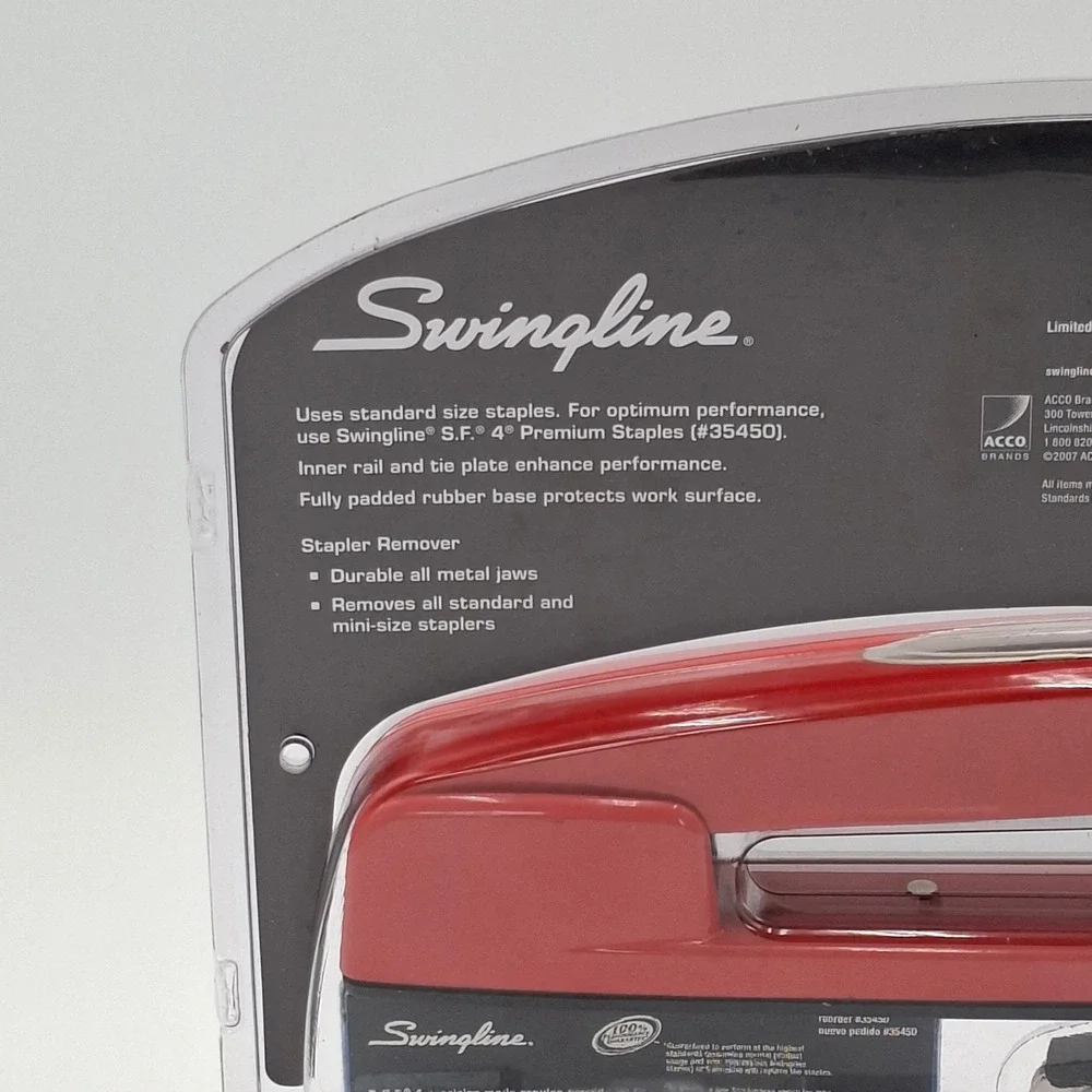 Swingline 747 Business Red Desk Stapler Set 1250 Staples Remover New Old Stock